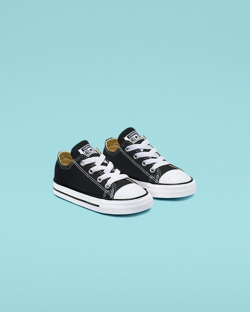 Tenis Converse Chuck Taylor All Star Classicos Cano Baixo Menina Pretas | PT G053974